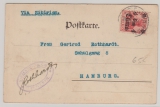 DAP, China, 1908, Mi.- Nr.: 30 als EF auf Deutscher Bildpostkarte von Tientsin nach Hamburg