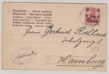 DAP, China, 1908, Mi.- Nr.: 30 als EF auf Bildpostkarte (Russische Conzession) von Tientsin nach Hamburg