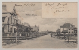 DAP, China, 1908, Mi.- Nr.: 30 als EF auf Bildpostkarte (Tientsin, Wilhelm- Strasse) von Tientsin nach Hamburg