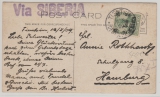 DAP, China, 1909, Mi.- Nr.: 29 als EF auf Fotopostkarte (Chinesischer Lasttenträger) von Tientsin nach Hamburg