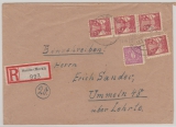 SBZ, MVP, 1945, Mi.- Nr.: 9b + 17 (4x) als MiF auf Einschreiben- Fernbrief von Sanitz nach Ummeln, gepr. Kramp BPP