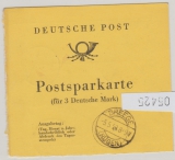 SBZ, Allgem. Ausgaben, 1950, MiF aus 214-  / 224 (div.), auf Teil einer Postsparkarte von Breege / Rügen, seltene Verwendung!