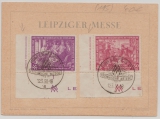 DDR, 1950, Mi.- Nr.: 248- 49 (je vom ER mit DV!) auf Leipziger Messe- Karte mit entsprechendem Sonderstempel!
