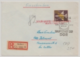 DDR, 1963, Mi.- Nr.: 614 als EF auf Einschreiben- Fernbrief, von Berlin (O) nach Dortmund, mit Anti- Soviet Propagandastempel