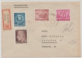 DDR, 1955, Mi.- Nr.: 465 B + 466 B u.a. als MiF auf Einschreiben- Fernbrief von Pasewalk nach Potsdam