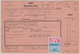 DDR, 1979, Mi.- Nr.: 1880 + 1967 in MiF auf Telegrafischer Postanweisung, sehr seltene Verwendung!
