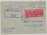 DDR, 1965, ZKD - D, Mi.- Nr.: 1, als EF auf Bedarfsbrief von Beeskow nach Görsdorf