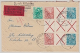 DDR, 1960, Mi.- Nr.: Hz 6 u.a. als MiF auf Eilboten- Fernbrief von Merseburg nach Berlin, Rarität!!!