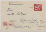 DDR, 1950, Mi.- Nr.: 260 (vom SR) als EF auf Einschreiben- Fernbrief von Sommerfeld nach Berlin