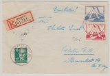DDR, 1951, Mi.- Nr.: 282- 83, u.a. als MiF auf Einschreiben- Fernbrief, von der Leipziger Messe nach Berlin
