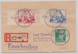 DDR, 1951, Mi.- Nr.: 282- 83 (je vom linken SR), u.a, in MiF, auf E.- Fernbrief von Leipzig (mit Messe- S.- Stempel) nach Magdeburg