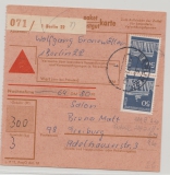 Berlin, 1971, Mi.- Nr.: 289 (6x) als reine MeF (vs. + rs.) auf NN- Paketkarte von Berlin nach Freibug! Moderne Rarität!!!