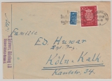 BRD, 1950, Mi.- Nr.: 122 als EF auf Fernbrief von Oldenburg nach Köln