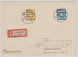 SBZ, Ost- Sachsen, 1945, Mi.- Nr.:  47 A + 49 A in MiF auf Einschreiben- Ortsbrief innerhalb von Dresden
