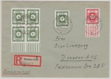 SBZ, Ost- Sachsen, 1945, Mi.- Nr.:  43 A (5x) + 46 A in MiF auf Einschreiben- Ortsbrief innerhalb von Dresden