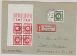 SBZ, Ost- Sachsen, 1945, Mi.- Nr.: 43 A + 46 A (4x) in MiF auf Einschreiben- Fernbrief von Dresden nach Freital