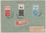 SBZ, Ost- Sachsen, 1946, Mi.- Nr.: 49 G, u.a. in MiF auf Einschreiben- Ortsbrief von innerhalb Dresden