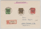 SBZ, Allgem Ausg., 1948, Mi.- Nr.: 207- 9 in MiF auf Einschreiben- Fernbrief von Berlin nach Zwickau