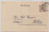 Dt. Kaiserreich, Krone Adler, 1897, 3 RPfg.- Privat- GS, mit rs. Einladung zur Hamburger Gartenbauausstellung, nach Stettin