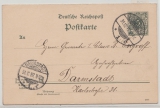 Dt. Kaiserreich, Krone /  Adler, 1897, 5 RPfg.- Antwort- GS (Mi.- Nr.: P 31b), gelaufen von Braunschweig nach Darmstadt