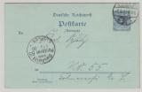 Dt. Kaiserreich, Krone / Adler, 1897, 2 RPfg.- Orts- Antwort- GS (Mi.- Nr.: P 41), gelaufen innerhalb von Berlin und zurück