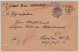 Dt. Kaiserreich, Krone / Adler, 1897, Mi.- Nr.: 49 + 50 in MiF auf Wertbrief von Echte nach Berlin
