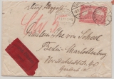 DR, Germania, 1919, Mi.- Nr.: 94 als EF Flugpost- Eilboten- Fernbrief von Weimar nach Berlin