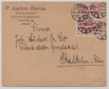 Oberschlesien, 1922, Mi.- Nr.: 26 (2x) als MeF auf Fernbrief von Gleiwitz nach Stadtilm