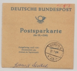 Berlin, 1952, Mi.- Nr.: 57 (9x) als MeF auf Teil einer Postsparkarte! Seltenes postalisches Zeitdockument!