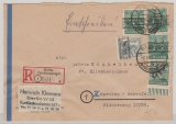 Berlin, 1949, Mi.- Nr.: 7 + Bizone: 40 I + 42 I (3x) in MiF auf eingeschriebenem Ortsbrief innerhalb von Berlin