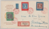 BRD, 1949, Mi.- Nr.: 113- 15, in MiF gelaufen auf FDC, als Einschreiben- Fernbrief von München nach Lüneburg