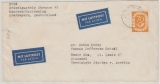 BRD, 1954 (?), Mi.- Nr.: 136 als EF auf Luftpost- Auslandsbrief von Heilbronn nach St Louis (USA)
