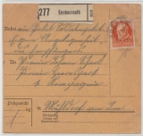 Bayern, 1916 (?), Mi.- Nr.: 99 als EF auf Paketkartenabschnitt für ein Paket (Sonderporto!) von Echenreut nach Mühldorf