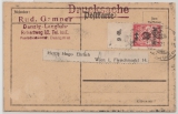 Danzig, 1923, Mi.- Nr.: 182 (vom OR) als EF auf Auslandsdrucksache von Danzig nach Wien! Interessanter Text rs.!