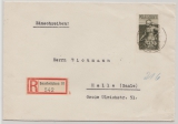 Saargebiet, 1934, Mi.- Nr.: 176, als EF auf Einschreiben- Fernbrief von Saarbrücken nach Halle (Saale)