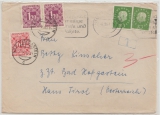 BRD, 1960, Mi.- Nr.: 303 (2x) in MeF + Östereichische Nachportomarken, auf Auslandsbrief von München nach Bad Hofgarten (A)