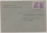 Provinz Sachsen, 1945, Mi.- Nr.: 69 AXa (2x) als MeF auf Fernbrief Wittenberg- Lutterstadt nach Halle / S., geprüft BPP!