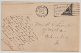 Hawaii, 1923, Halbierte 2 Cent (USA?) Marke als EF auf Bild- Postkarte von Honolulu nach Co...  Sehr seltene Frankatur!