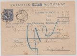 Schweiz, 1901, 12 Rp. Innendienstmarke als EF auf Einzahlquittung der Rentenkasse, von Genf nach Coppet! Selten!