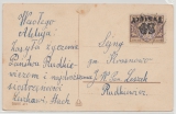 Polen, ca. 1919, 10 Tysiecy (?)- Überdruck- Marke, als EF, auf Schöner Bildpostkarte von ... (?) nach Ruddkiewiez