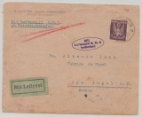 DR, 1924, Mi.- Nr.: 348 als EF auf Zeppelinbrief (mit Z.R. 3 von Biberach über Friedrichshafen - NY, nach San Angel / Mexiko