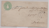 Meckl.- Schwerin, ca. 1856, 1, 1/2 Schilling- GS- Umschlag (Mi.- Nr.: U2) gelaufen als Fernbrief von Ribnitz nach Doberan