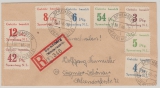 Spremberg, 1946, Mi.- Nr.: Nr. 7- 14 auf Einschreiben- Satz- Fernbrief von Spremberg nach Siegmar- Schönau