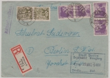 Berlin / BRB, 1946, Mi.- Nr.: 2 A (4x) + 7 A (2x) als MiF auf Einschreiben- Fernbrief von Wittstock (Dosse) nach Berlin