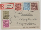 Provinz Sachsen, 1946, Mi.- Nrn.: 78, 81- 84 (je in WZ X), in MiF auf Einschreiben- Fernbrief von Torgau nach Siegmar- Schönau