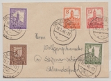 SBZ- West Sachsen, 1946, Mi.- Nrn.: 150- 155 in Satz- MiF auf Satz- Fernbrief von Leipzig nach Siegmar- Schönau