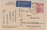 Berlin, 1953, Mi.- Nr.: 108 als EF auf Luftpost- Fernpostkarte von Berlin nach Nürnberg, rs. lustige Werbepostkarte!