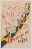 Berlin, 1953, Mi.- Nr.: 108 als EF auf Luftpost- Fernpostkarte von Berlin nach Nürnberg, rs. lustige Werbepostkarte!