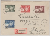GG, 1941, Mi.- Nr.: 56- 58, in kpl.- Satz- MiF auf Einschreiben- Fernbrief von Warschau nach Ulm