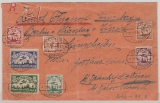 Danzig, 1922, Mi.- Nr.: 66- 71 als Satzbrief- MiF auf Lupo- Einschreiben- Auslandsbrief von Danzig nach Dotingen (CH)